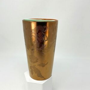 Starbucks 2022 Gold Mermaid Ceramic Travel Tumbler Cup with Lid